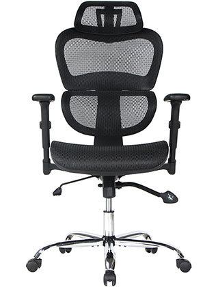 Viva Office Chair Review Mesh Chair with Modular Seatback Front View Main - Chair Institute