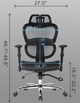 Specification Stats of Viva Mesh Chair with Modular Seatback