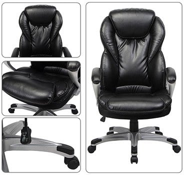 Front View of Viva Thick Padded Exec. Chair