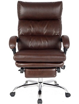 Front View of Viva 1102 Leather Reclining Office Chair
