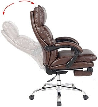Recliner Position of Viva 1102 Leather Reclining Office Chair