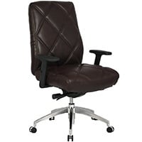 Small Image of Ergonomic Bonded Leather Swivel Chair
