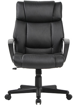 Front View of Ergonomic Bonded Leather Swivel Chair
