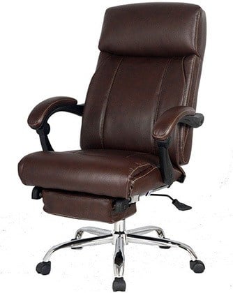 Right Image View of Viva High Back Bonded Leather Recliner with Footrest