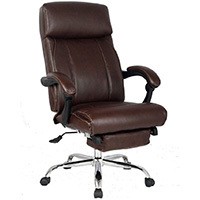 Image of High Back Bonded Leather Recliner with Footrest