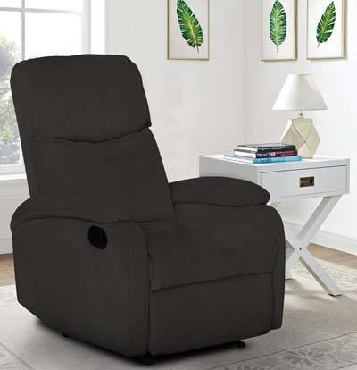 An image of a Windaze Massage Recline Chair in a beautiful living room next to a table in Black
