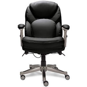 Front View of Serta Works Executive Office Chair (Leather Upholstery)