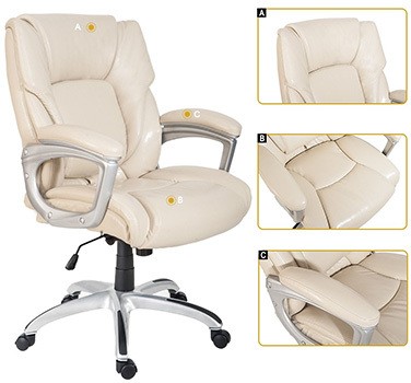 The Modern Luxe High Back Executive Office Chair and its three well-implemented ergonomic features