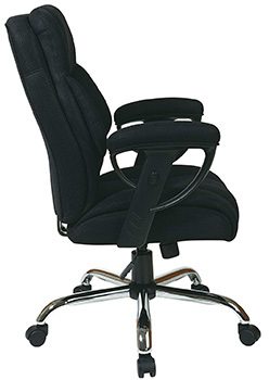 Side view of the Office Star Worksmart Big and Tall Mesh Executive Chair