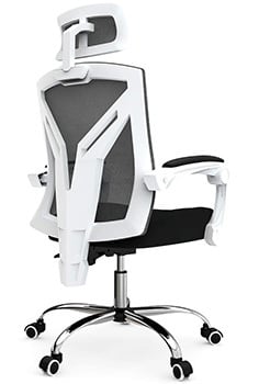 Backside View of High-Backed Racing Style Ergonomic Office Chair