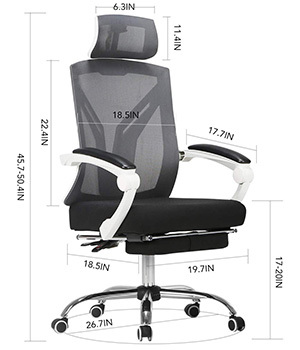 HBADA E1 Ergonomic Chair With Footrest