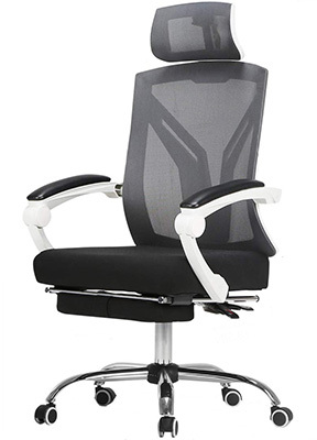 Right Image View of High-Backed Office Chair with Footrest