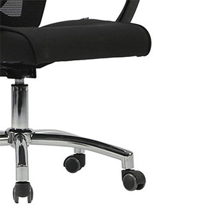 PU Leather and Caster Wheels, Hbada Ergonomic Big and Tall Executive Mesh Chair with Adjustable Lumbar Support, Black