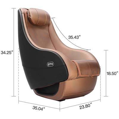 An image showing size of Murtisol Massage Chair in Brown