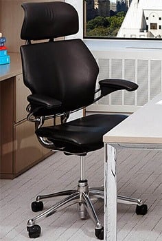 Freedom Chair by Humanscale Chair In An Office