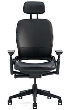 Front Image View of Steelcase Leap with Headrest