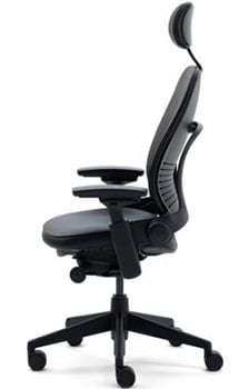 Right Side Image View of Steelcase Leap with Headrest