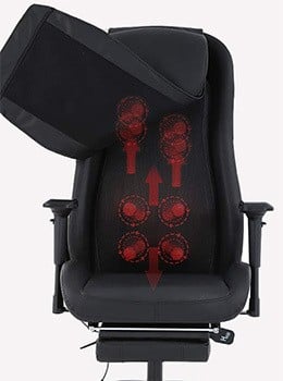 Heated massage function of the BestMassage High Back Heated Massage Office Chair