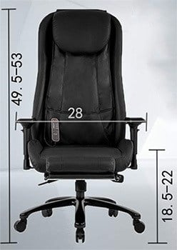 Dimensions of the BestMassage High Back Heated Massage Office Chair