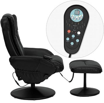 The Flash Furniture BT-7672 Massage Recliner with its remote control