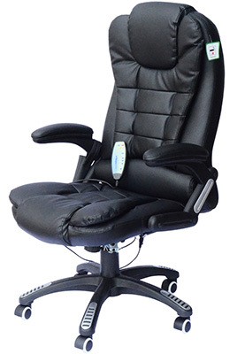 Left side of the Homcom Heated Massage Executive Office Chair