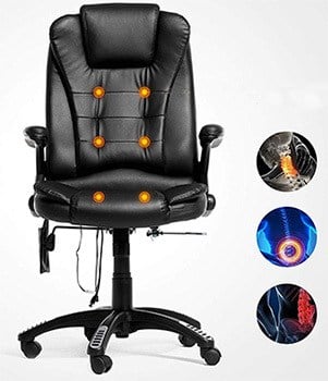 The Mecor Heated Office Massage Chair with its six stationary massage heads
