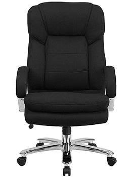 Black Fabric, Flash Furniture Hercules 24/7 High Backed with Loop Arms, Front
