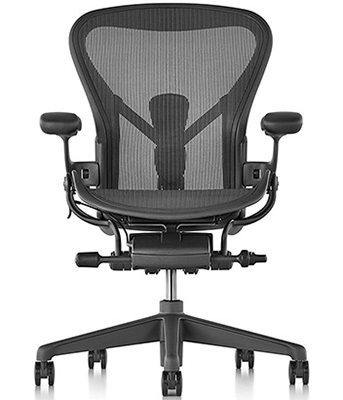 Black Color, Herman Miller Aeron Chair with Tilt Limiter, Front Position