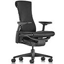 Black Color, Herman Miller Embody Chair: Fully Adj Arms - Graphite Frame/Base, Left-Front Position