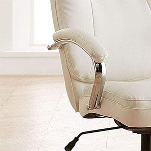 Padded Armrests, BrylaneHome Extra Wide Chair, Ice