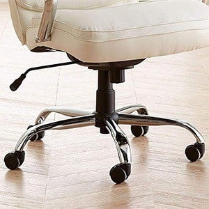 Caster Wheels, BrylaneHome Extra Wide Chair, Ice