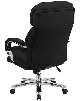 Black Fabric Color, Flash Furniture Hercules 24/7 Big and Tall with Loop Arms, in Back Position