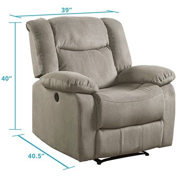 Specification Stats, Lifestyle Power Recliner, Taupe