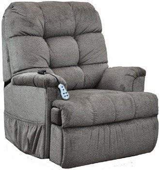 Cabo Havanna Fabric, Med Lift 5555 Full Sleeper Lift Chair with Footrest, in Left-Front Position