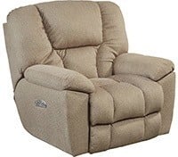 An image of Catnapper Owens Lay-flat Power Recliner in Doe color Variant.