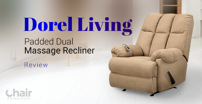 Dorel Living Padded Dual Massage Recliner in a modern living room