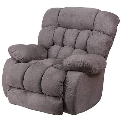 Graphite variant of the Flash Furniture Contemporary Softsuede Microfiber Rocker Recliner