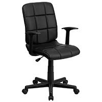 Black variant of the Flash Furniture Quilted Vinyl Swivel Task Chair