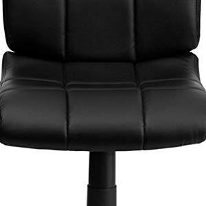 Waterfall-edge style seat of the Flash Furniture Quilted Vinyl Swivel Task Chair