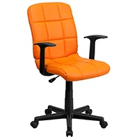 Orange variant of the Mid-Back Quilted Vinyl Swivel Task Chair