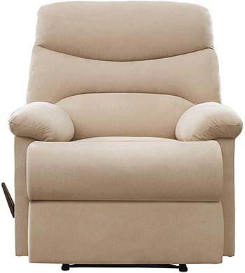 A front side image of ProLounger Wall Hugger Recliner in Khaki color.