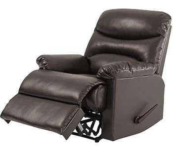A side pose image of ProLounger Wall Hugger Recliner in Renu Brown color.