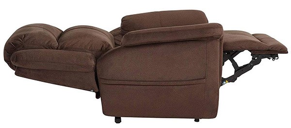 The Serta Hampton 872 Recliner on a nap or sleep position