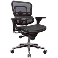 Black variant of the Ergohuman Me8erglo Mid Back Mesh Chair