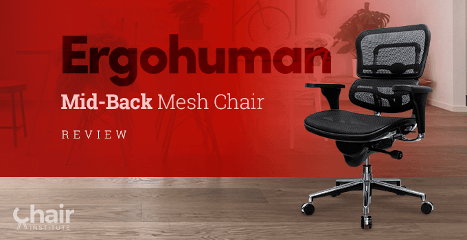 Black Ergohuman Mid-Back Mesh Chair with chairs in the background