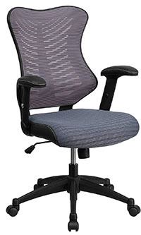 Gray mesh variant of the Flash Furniture High Back Designer Mesh Swivel Chair