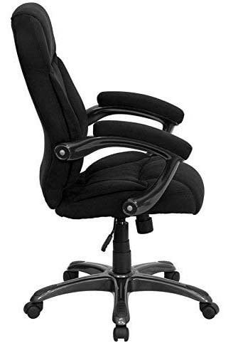 An image of Flash Furniture High Back Microfiber Office Chair from side.