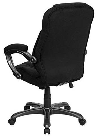 A back image of Flash Furniture Microfiber High-back Chair.