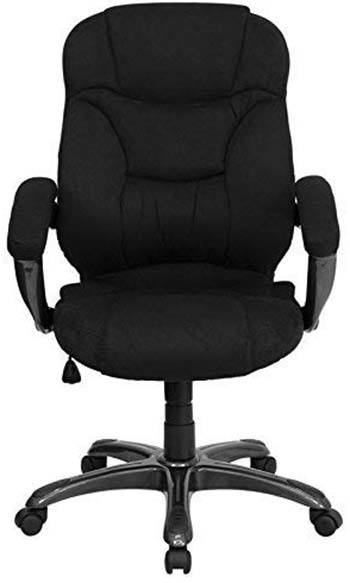 A front image of Flash Furniture Go-725 High Back Microfiber Office Chair.