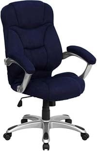 A smaller image of Flash Furniture High Back Microfiber Office Chair in Navy Blue color.